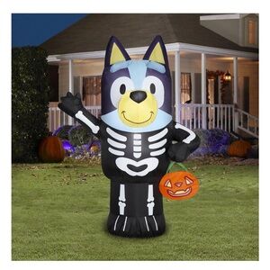 NEW 5 Foot Bluey Skeleton Costume Airblown Halloween Inflatable Lawn Decoration
